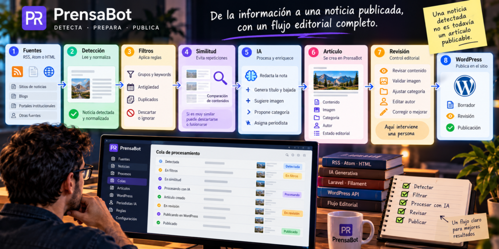 De un RSS a tu blog: el viaje invisible de una noticia automatizada