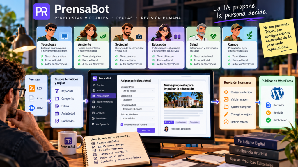 La IA no decide sola: cómo los periodistas virtuales requieren reglas y supervisión humana