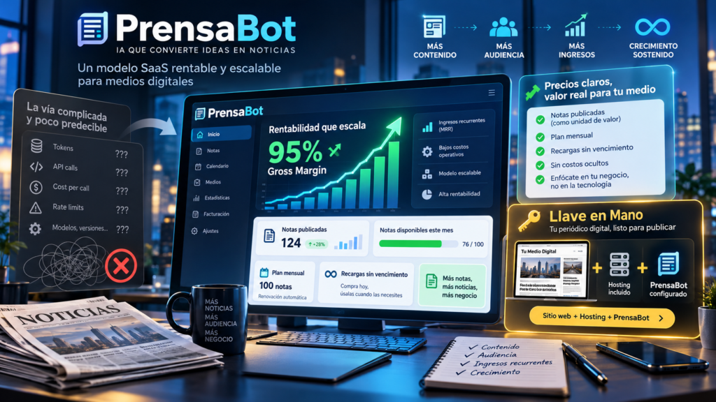 De tokens a titulares: el modelo que multiplica por 20 el margen del SaaS editorial