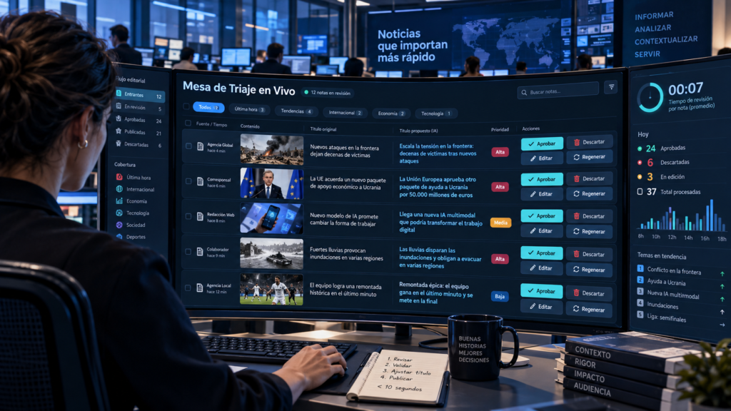 La redacción del futuro: aprobar noticias en 10 segundos con un solo clic