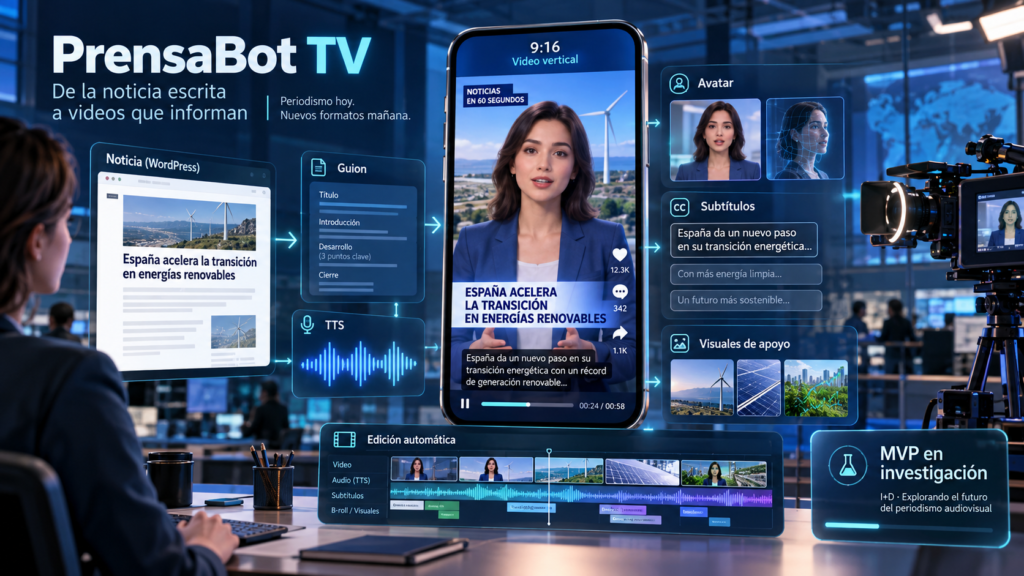 PrensaBot TV: la IA que quiere conquistar el video vertical sin vender humo